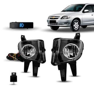 Kit Farol de Neblina Celta/Prisma 2012 a 2015 com Botão Modelo Original – Qualidade Garantida