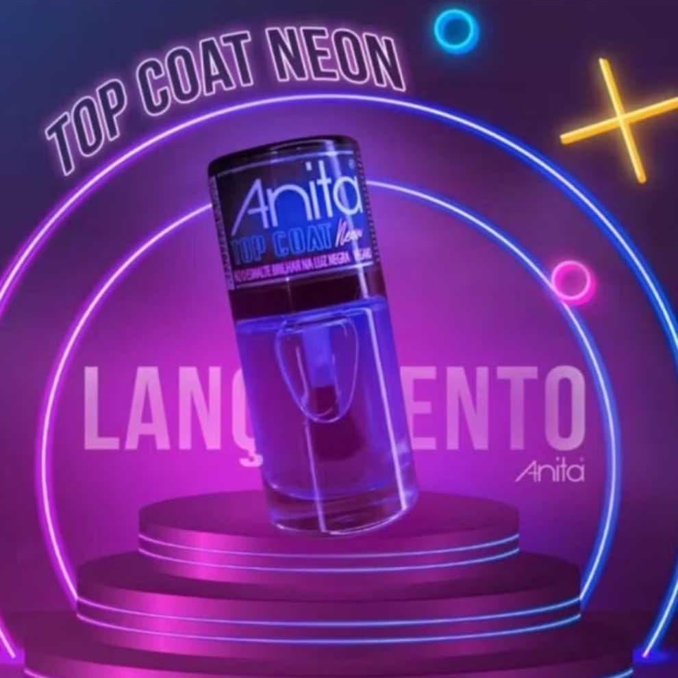 Top Coat Neon - Anita - Brilha na Luz Negra - Envio Imediato