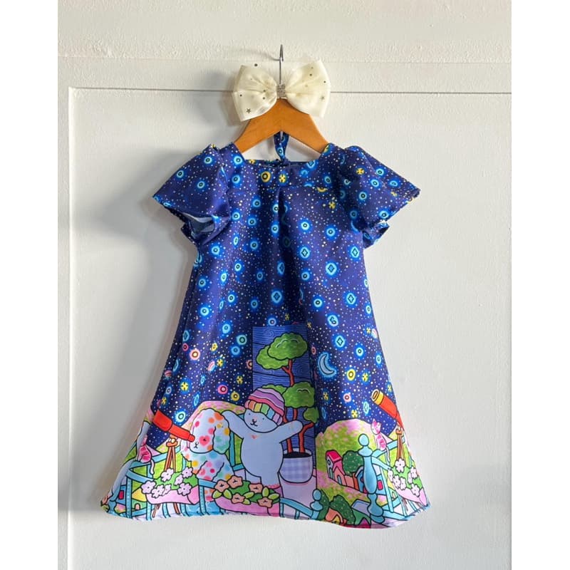 Vestido Bob God - Moda Blogueirinha - Ursinhos de colorir - Roupa infantil - Roupa de menina