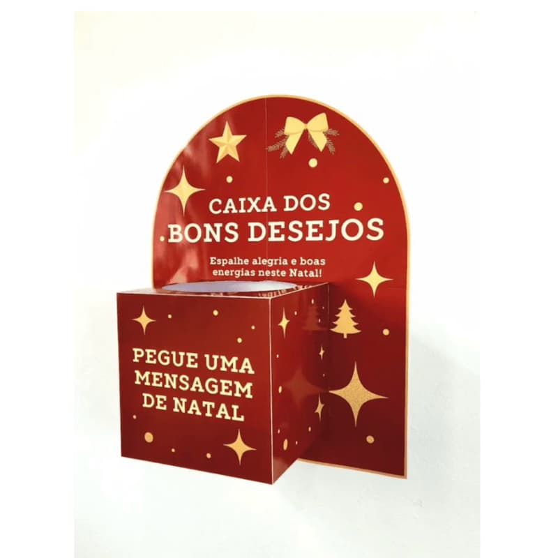 Caixa Mensagem de Natal com Bilhetinhos - Lembrancinha Natal