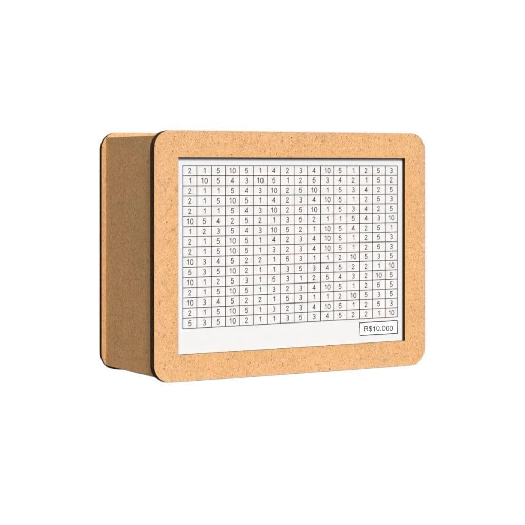 Cofre em MDF Para Economizar Metodo Japones 1k 5k 10k Woodbox