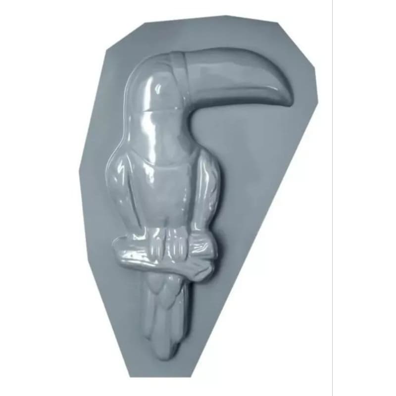 Molde Pássaro Tucano Forma ABS 33x19cm Gesso CD006 Artesanato Decoração