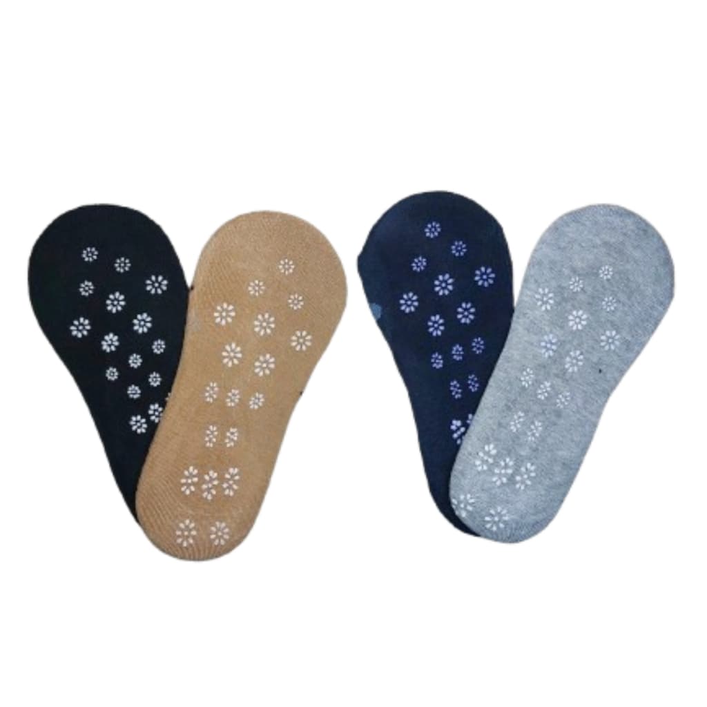 Kit 3 Meias Antiderrapante Feminina Tipo Sapatilha Ideal para Pilates, Yoga e Casa