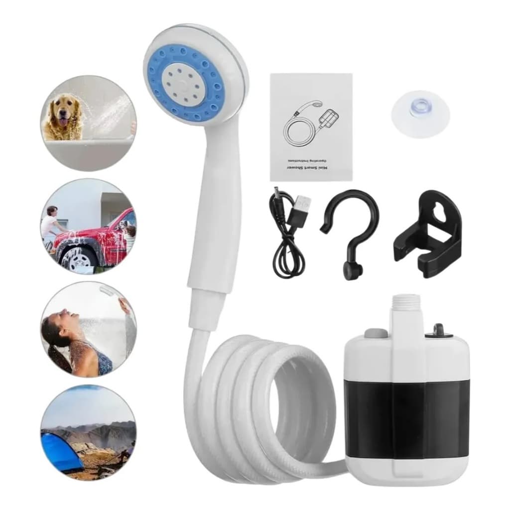Chuveiro Portátil Para Acampamento Recarregável USB Para Camping viagens opção 2200 ou 6000 mAh