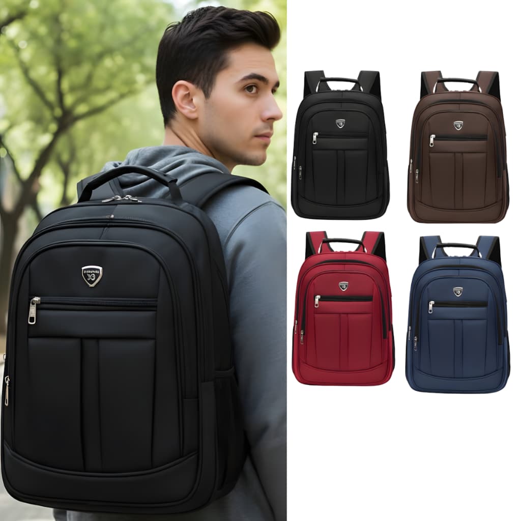 Mochila Executiva Xiaobang Zíperes Duplos Reforçada Grande Impermeável USB Trabalho Faculdade