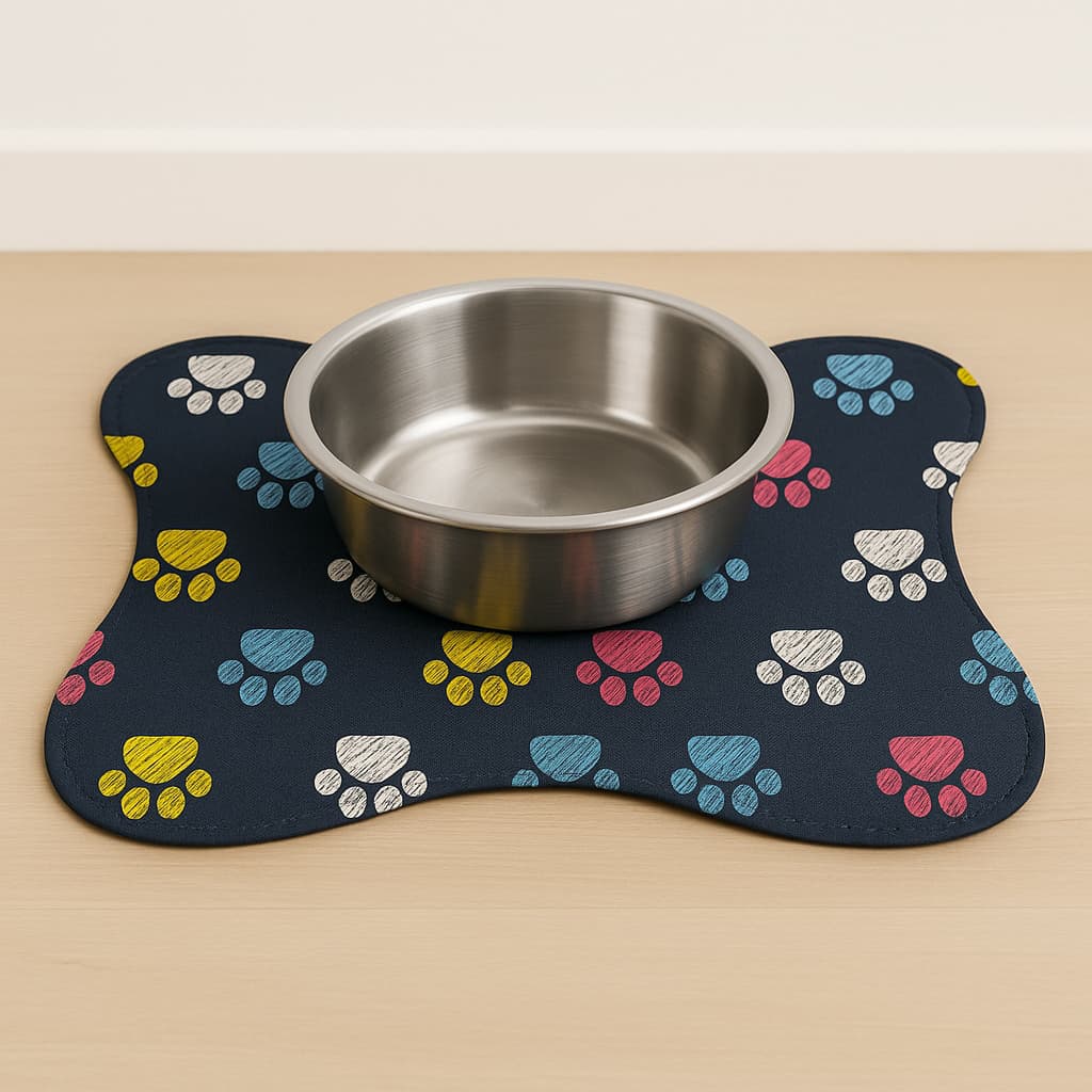 Tapete Comedouro Pet Antiderrapante 45x30 Gorgurim Cachorro e Gato Fácil de Limpar
