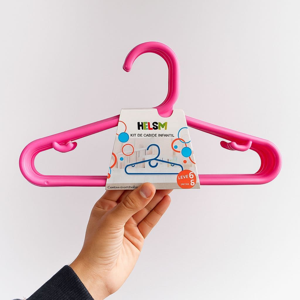 Kit  36 Cabides Infantil Reforçado Plástico Bebê Kids Organizador Roupa  Unidades Qualidade Premium