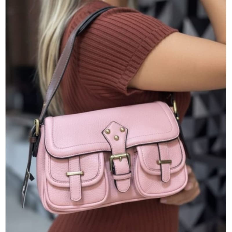 Bolsa Feminina Transversal com Bolsos Frontais – Elegante, Moderna e Versátil!
