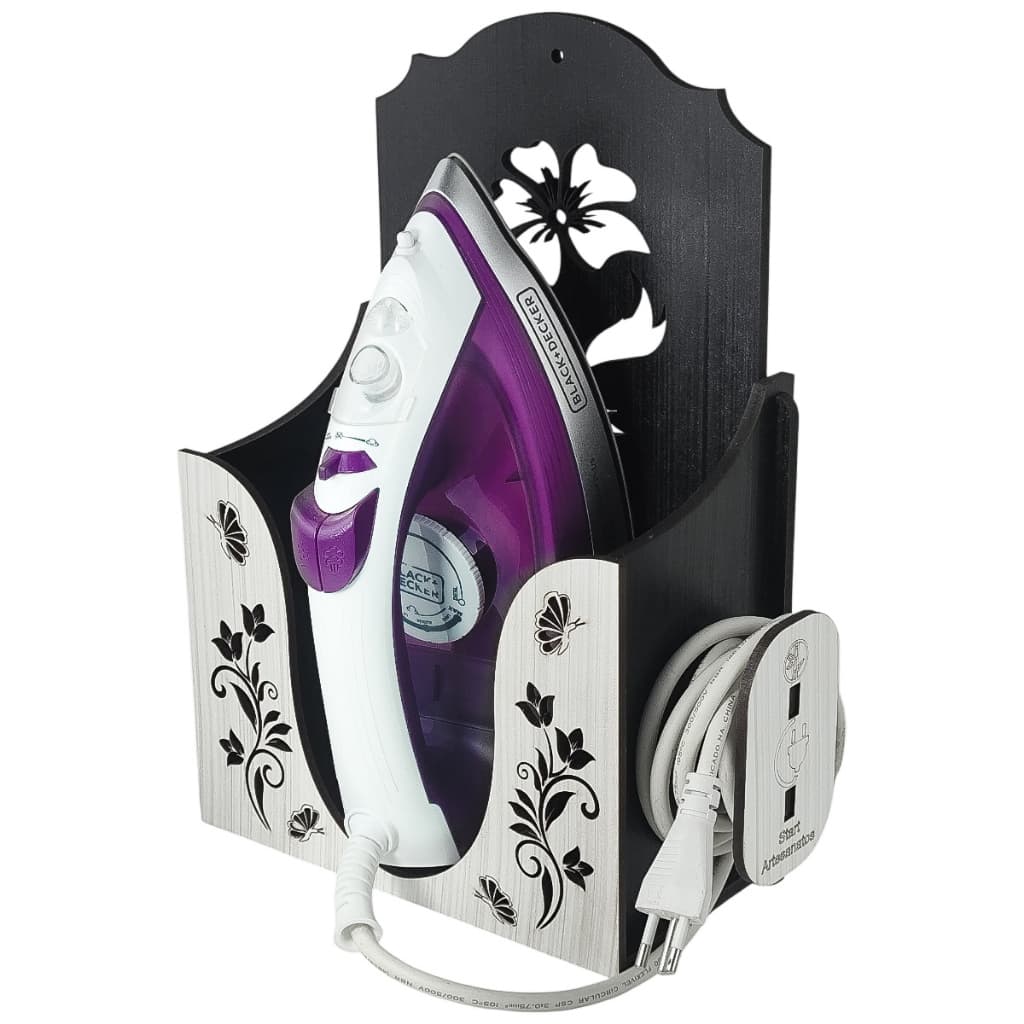 Suporte Para Ferro De Passar Roupa Parede Praticidade Luxo