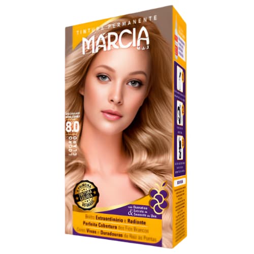 Tintura Permanente Liquida Marcia 8.0 Louro Claro  30ml