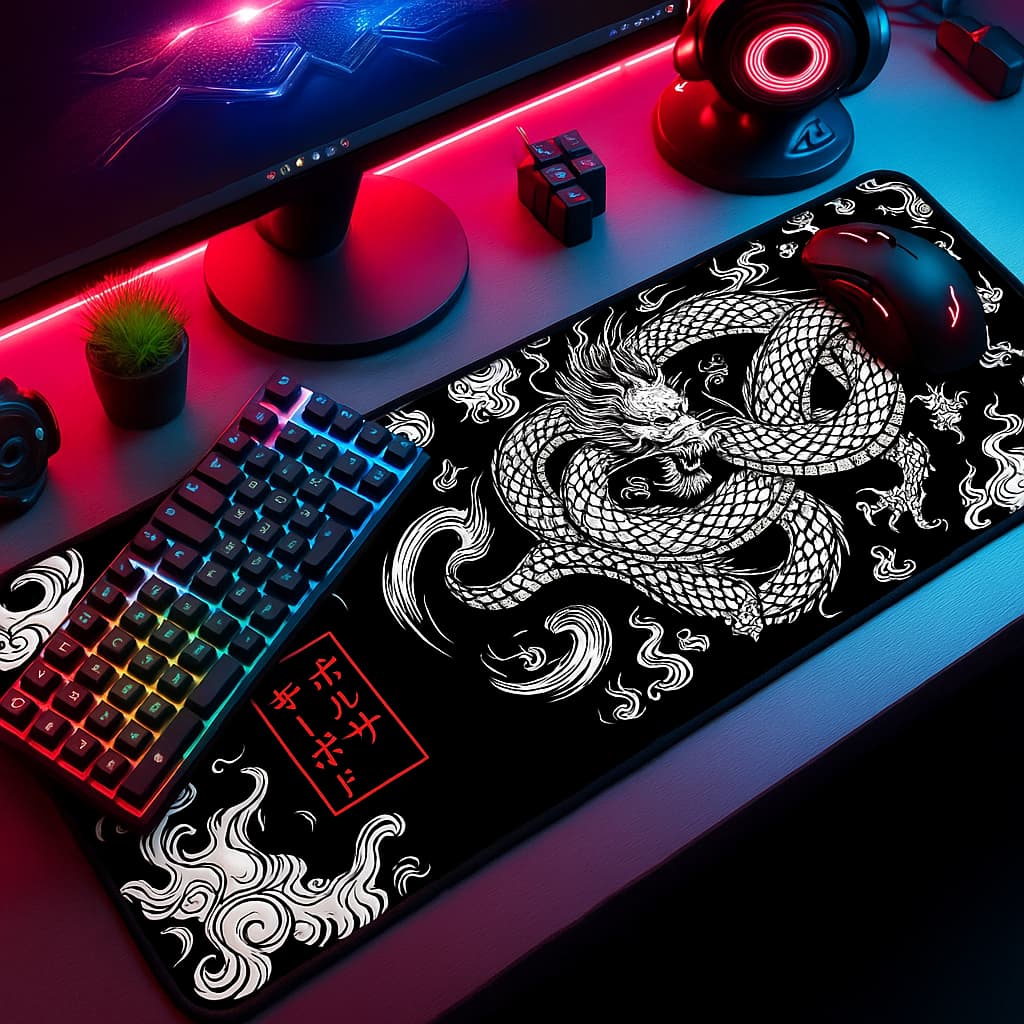 Mouse Pad Gamer Deskpad Speed Extra Grande com Borda Costurada Premium Profissional 90x40 Lindas Estampas MEGA OFERTA