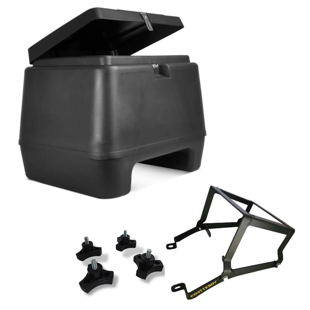 Baú Bauleto Caixa Motoboy 80 Litros + Suporte Reforçado Removível Honda Pop 110 2016 Até 2026 Mottu