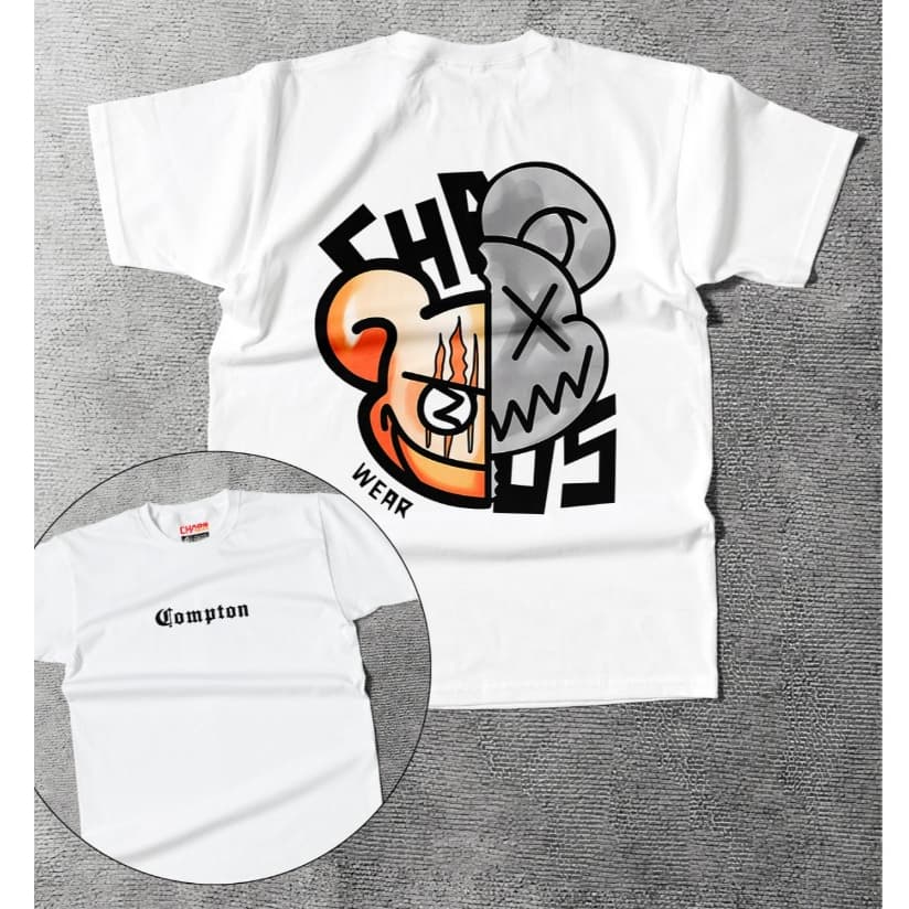 Camiseta Masculina Urso Plus Size G1 ao G5 Estilizado Estampado 100% Algodão Moda