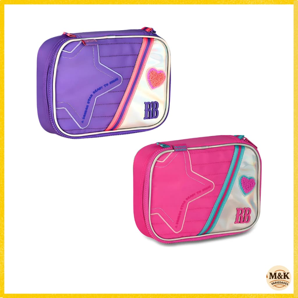 Estojo Infantil Com 1 Bolso Feminino Rebecca Bonbon Holográfico Clio Style Sortido