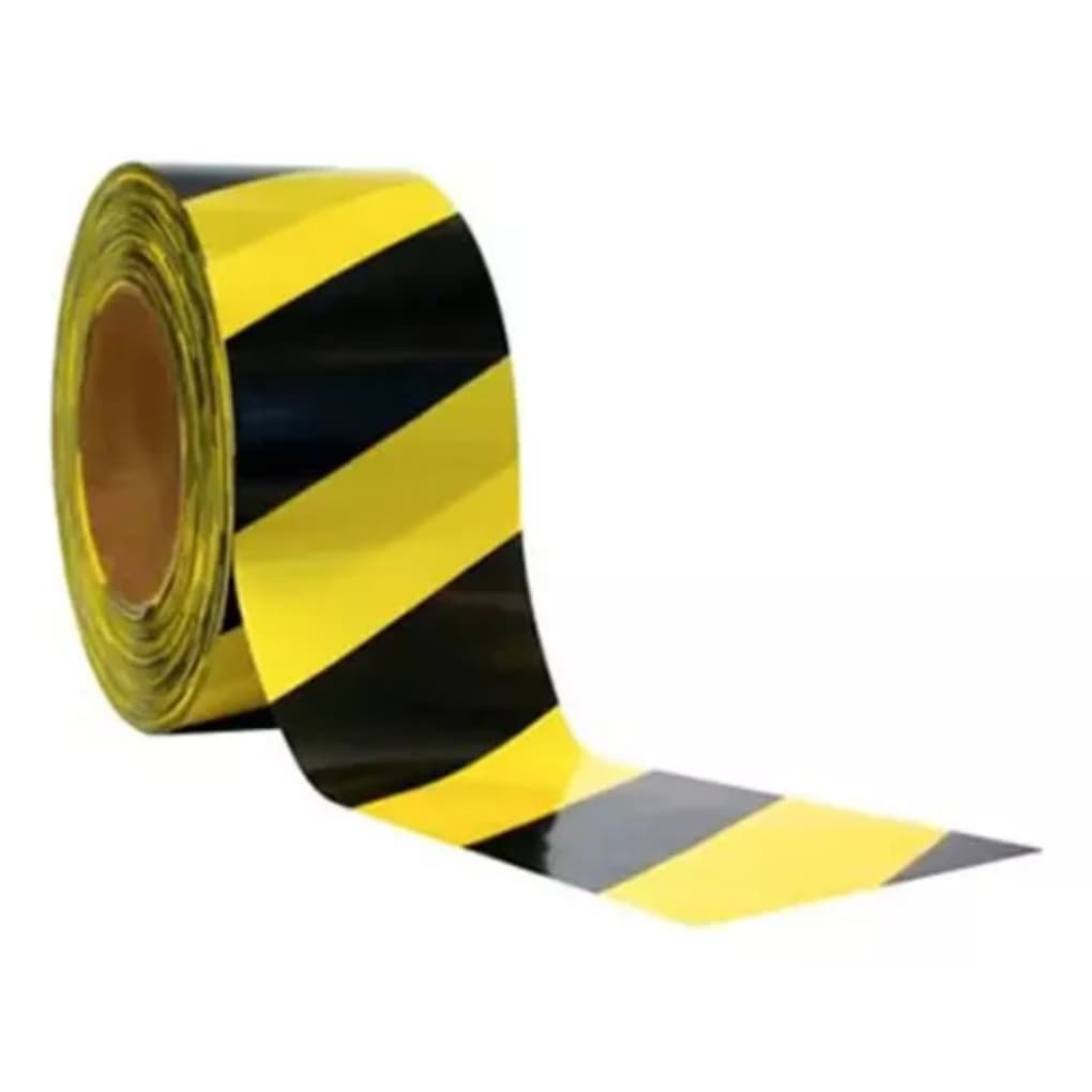 Fita Para Isolamento Demarcação De Área Zebrada 70mm X100 Metros