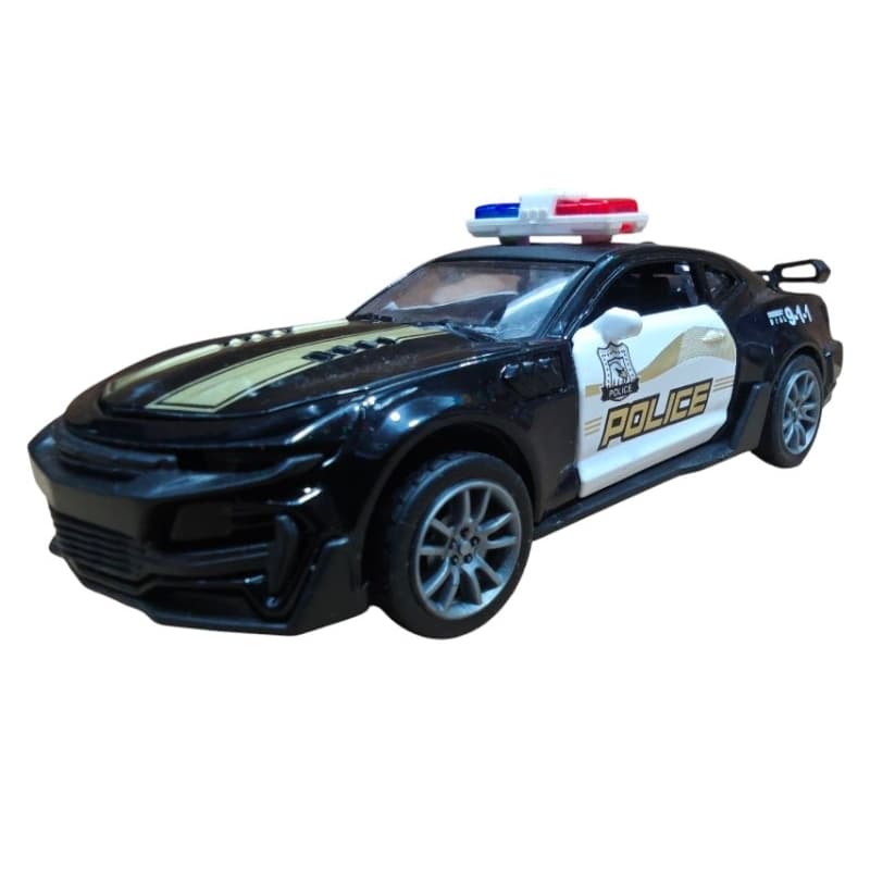 Carrinho Policia Metal Com Fricção Abre Portas