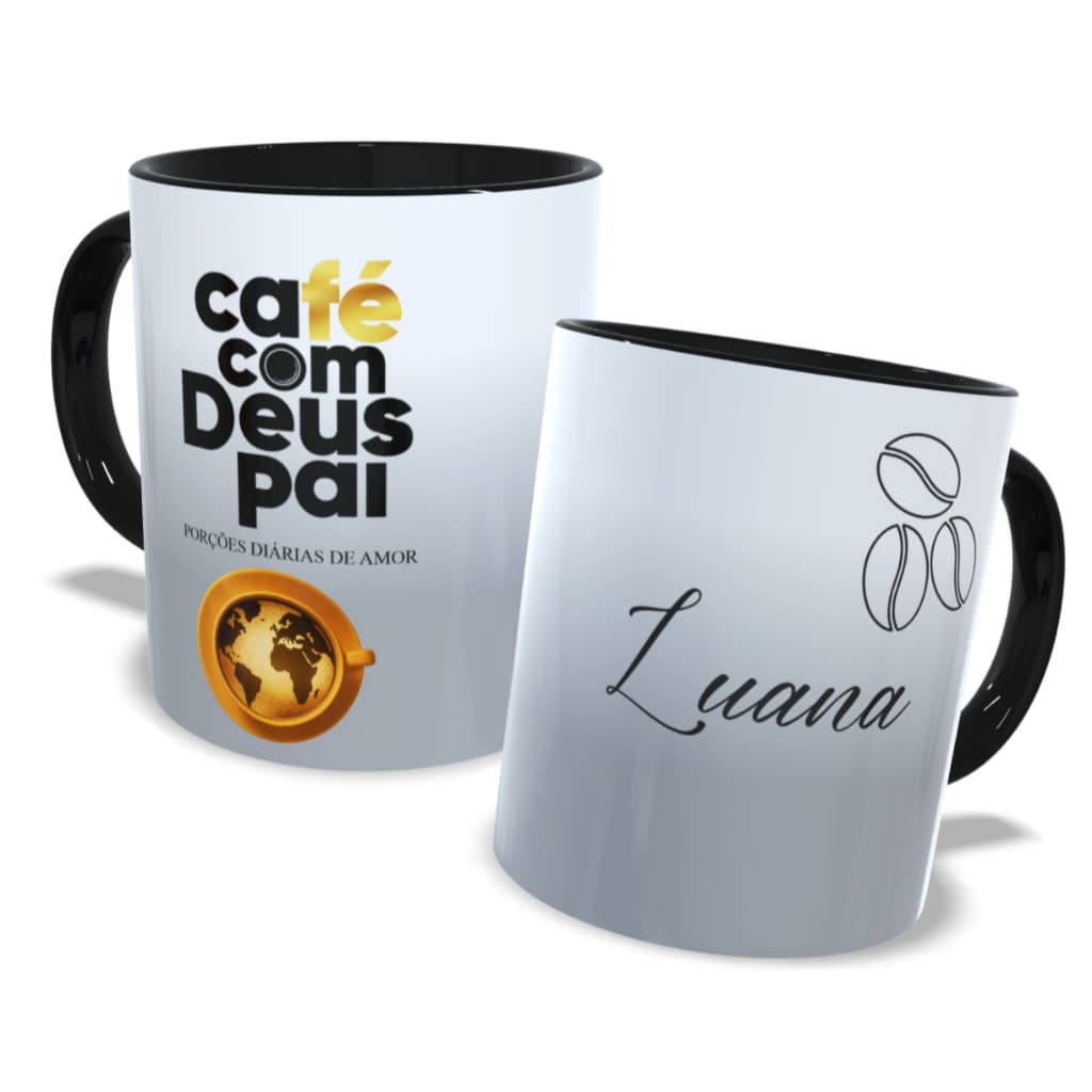 Café Com Deus Pai - Caneca personalizada 2026 Lançamento Presente Ideal oferta devocional motivacional, Junior