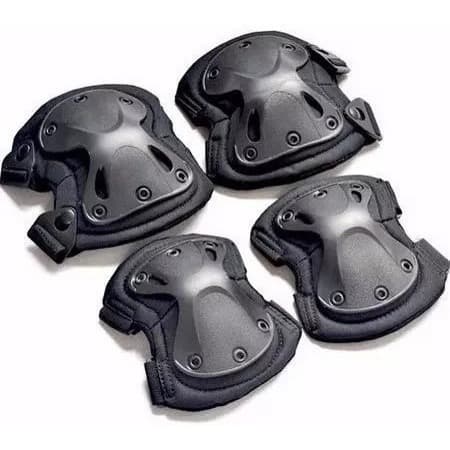 Joelheira Cotoveleira Tatica Paintball Swat Bope Policia Cor