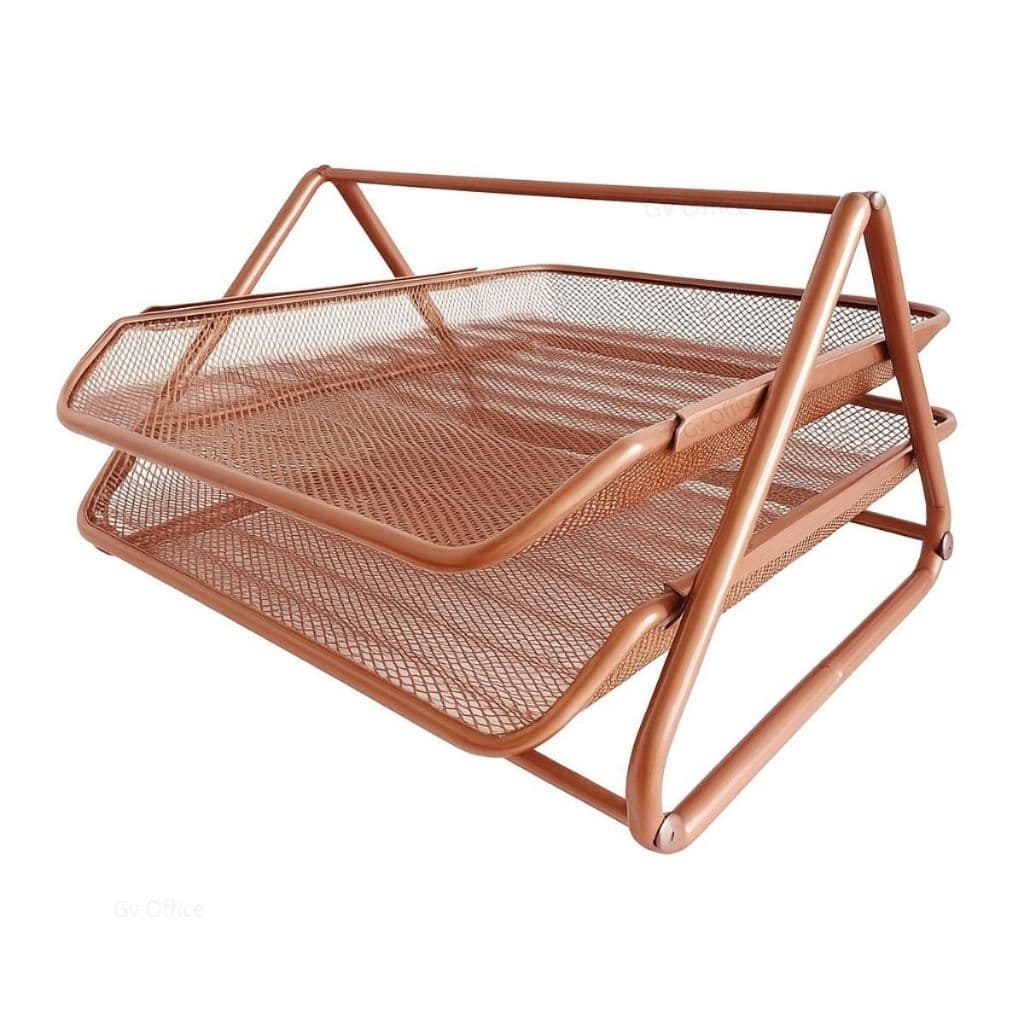 Organizador de Mesa Duplo Escolha a Cor Caixa de Correspondência Metal Gv Office
