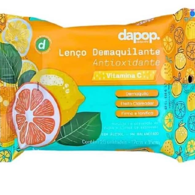 Lenço Demaquilante Antioxidante com Vitamina C Dapop