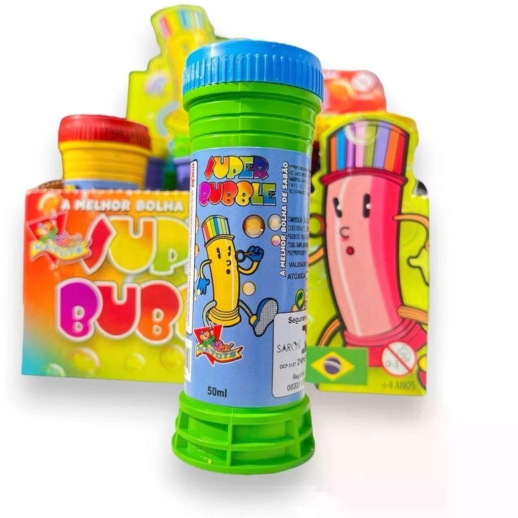 Kit com 12 a 48 Bolhas de Sabão Infantis – Brinquedo Divertido para Festas e Lembrancinhas