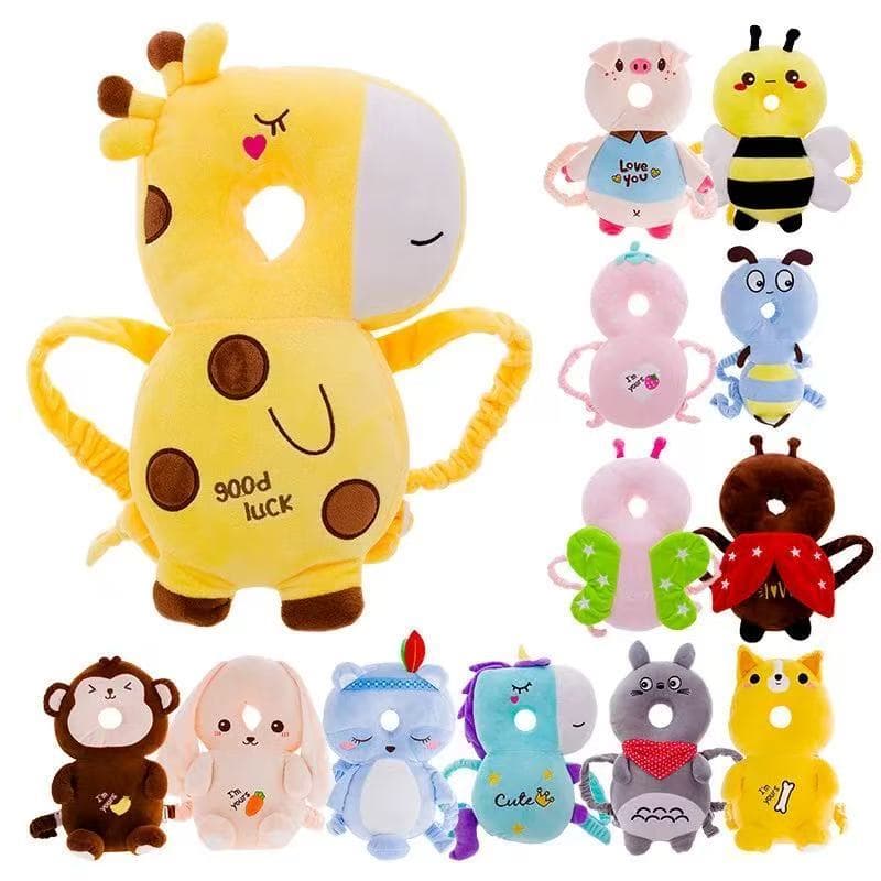 Almofada de Proteção para Cabeça de Bebê – Design de Bichinho, Suave e Segura