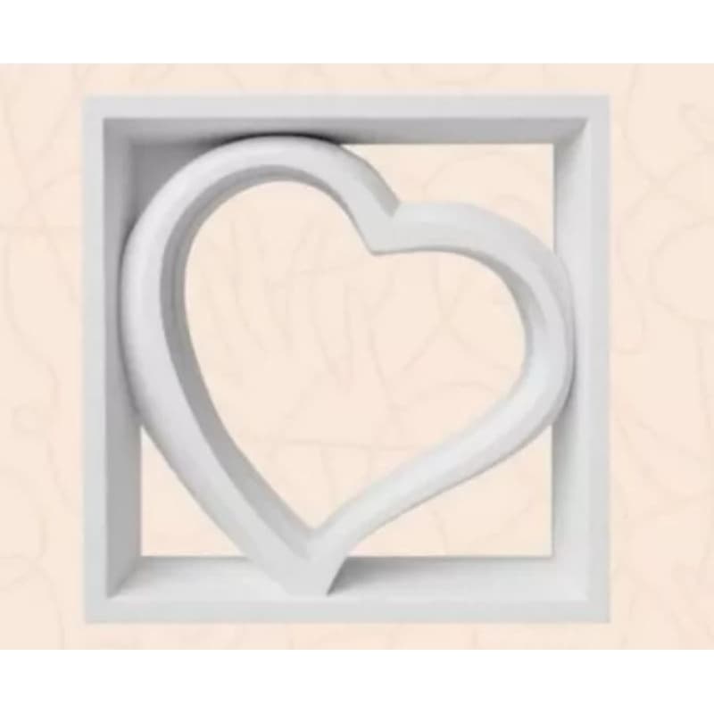 Molde Forma ABS Cobogó Coração Love Dupla Face Gesso Cimento Cd525