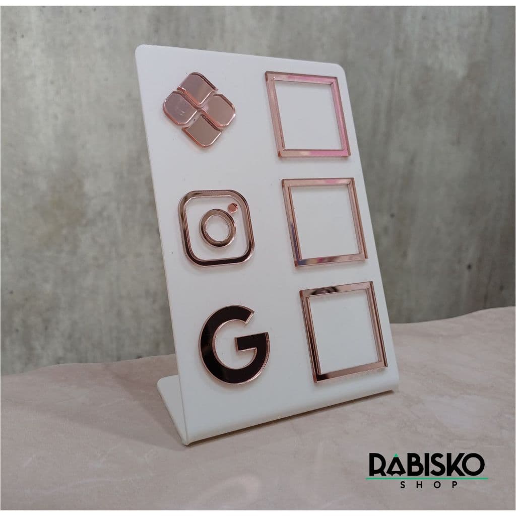 Pix, Instagram e Google - Placa 3 em 1 em acrílico de 2mm