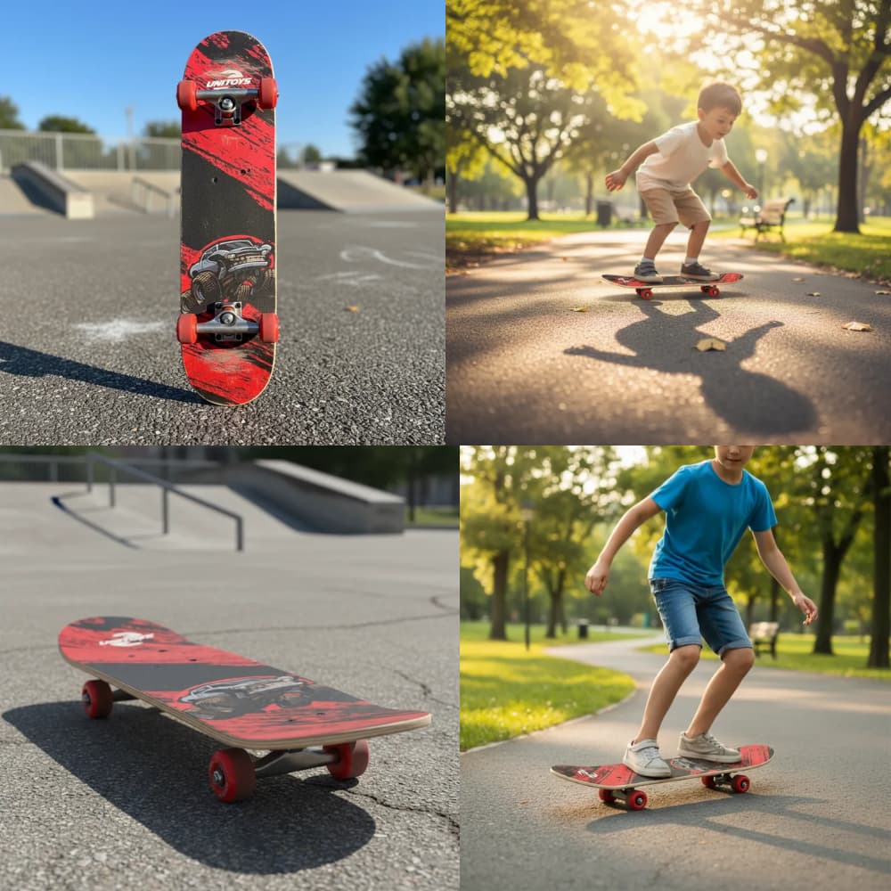 Skate Mini Infantil Estampado Diversao Equilibrio Esporte Radical Crianças Cores e Manobras Incríveis Unissex Sortido