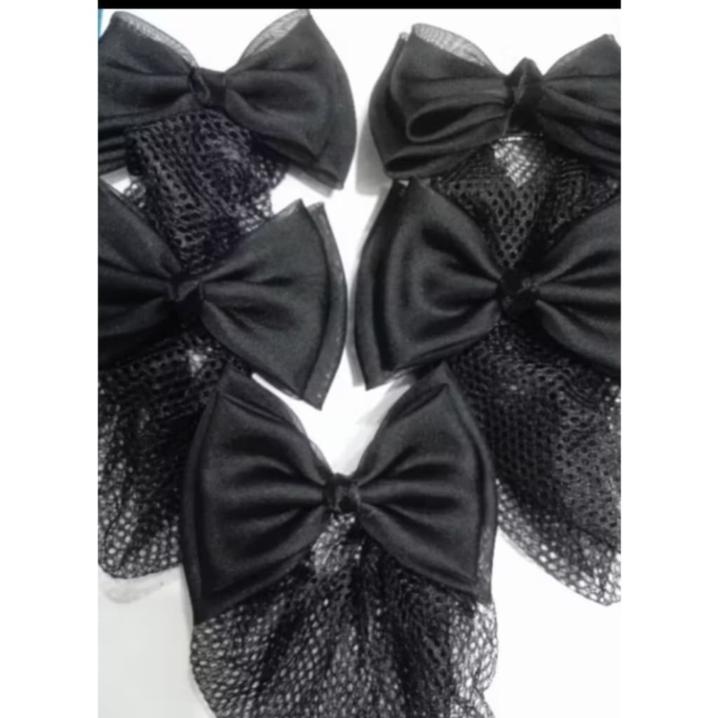 Kit 5 Presilha Elegante com Rede e Laço: Toque de Charme em Cada Detalhe