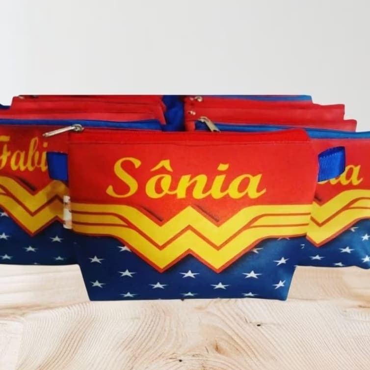 Necessaire Personalizada 12x18 | Brinde, Lembrancinha, Festa Infantil, Madrinha, Dia das Mães, Casamento
