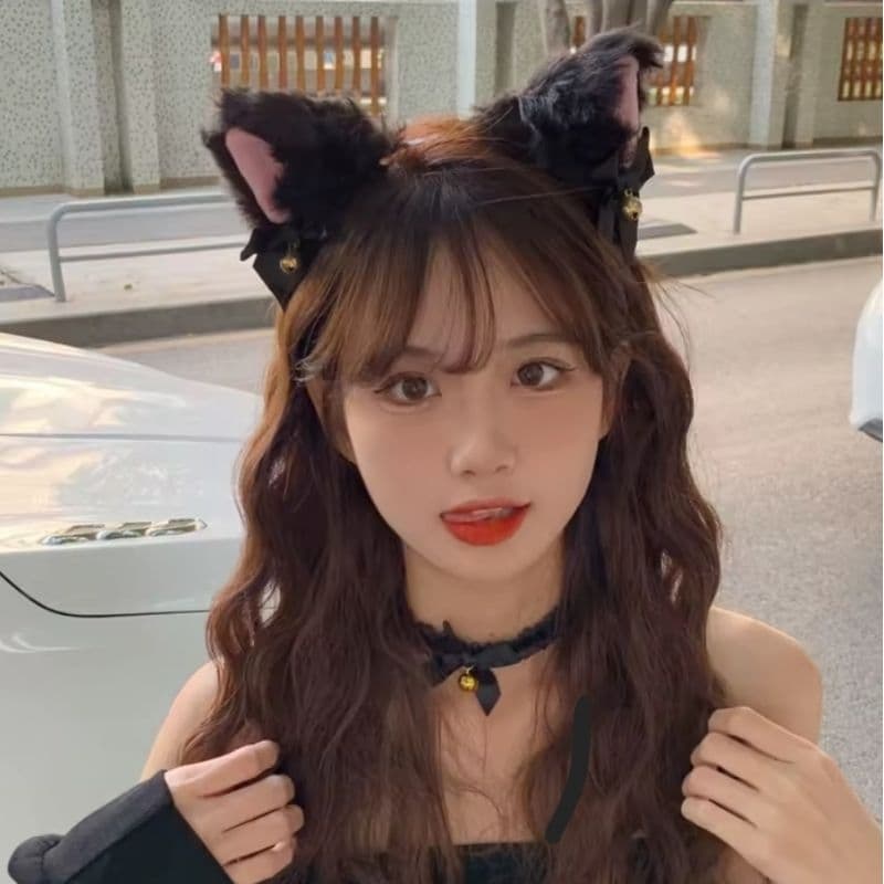 Tiara Arco Orelha Gato Luxo  Cosplay Fantasia Anime Game Geek Pelúcia
