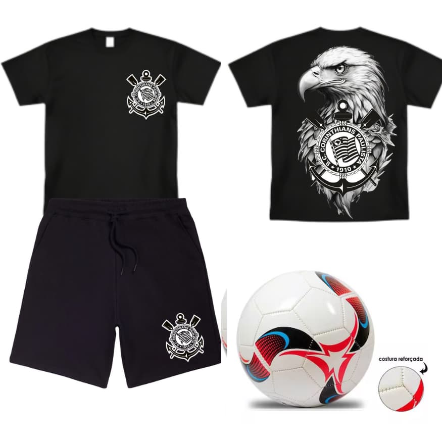 CONJUNTO camisa short bermuda INFANTIL PODEROSO TIME