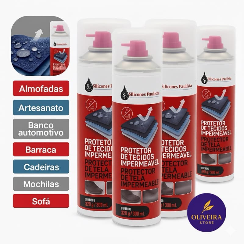 Spray Impermeabilizante de Tecidos 300ml Silicones Paulista