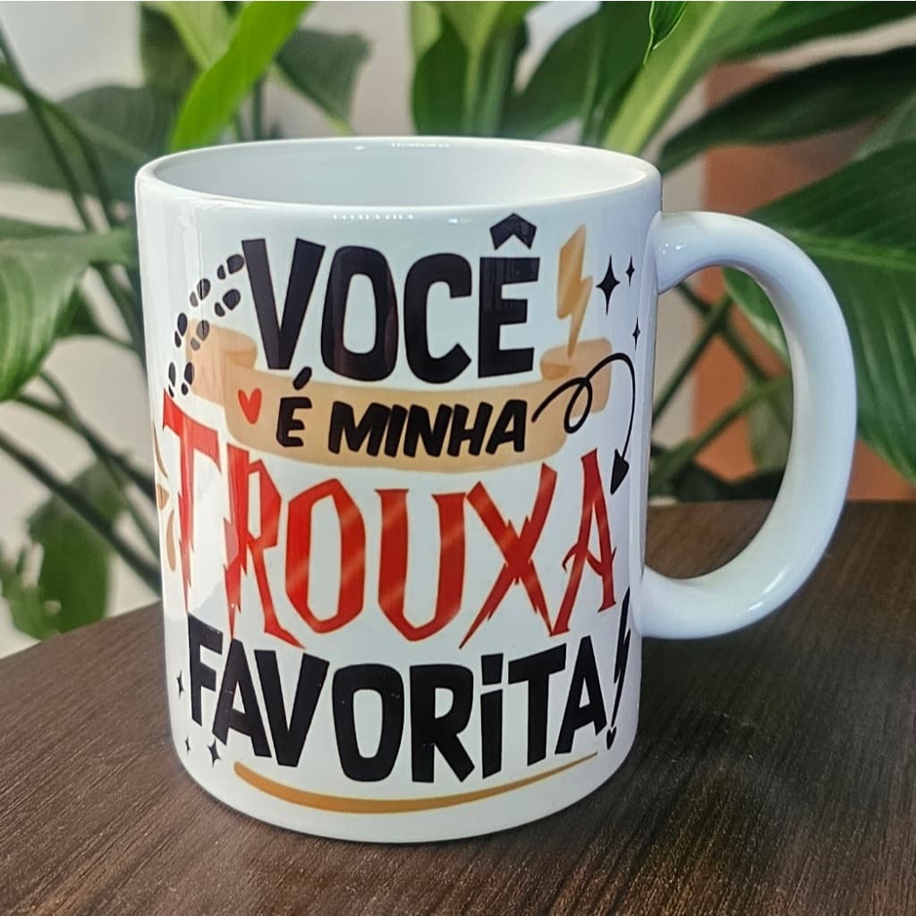 Caneca de Porcelana HARRY POTTER - Dia Namorados VOCÊ É MEU ou MINHA TROUXA FAVORITO  com CAIXINHA