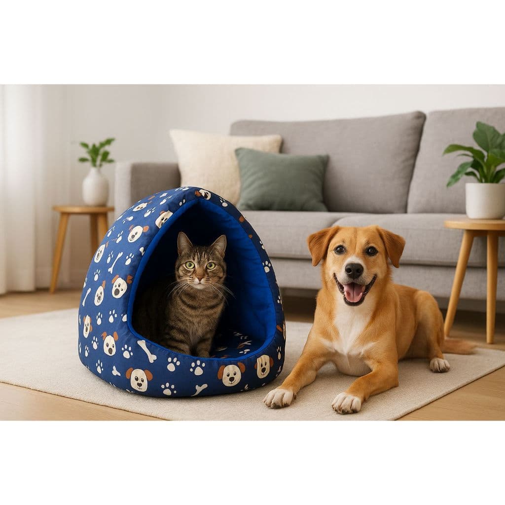 Caminha Pet Cama Iglu Toca Cama Gato Cachorro Confortável Lavável Frio Calor Cão (Oxford)