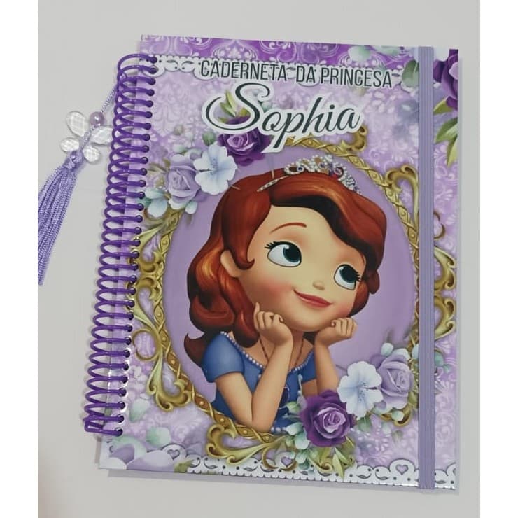 Caderneta Vacinação personalizada princesa Sofia, princesinha Sofhia