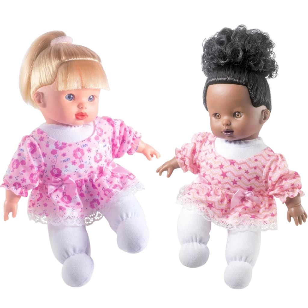 Boneca Super Macia Hair Soft Loira e Negra Com Cheirinho Corpo de Pano Brinquedo Menina