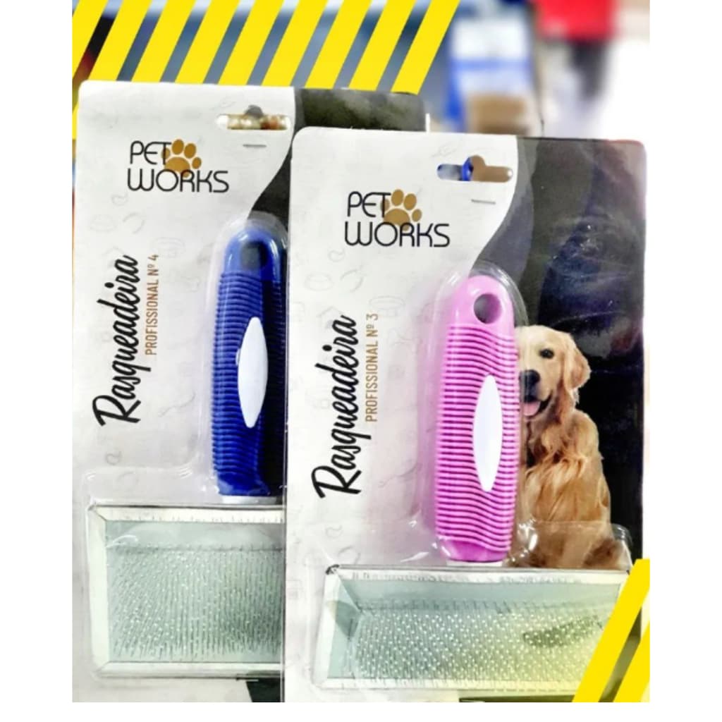 Escova para higiene de cães e gatos, pente de pinos com agulhas de aço