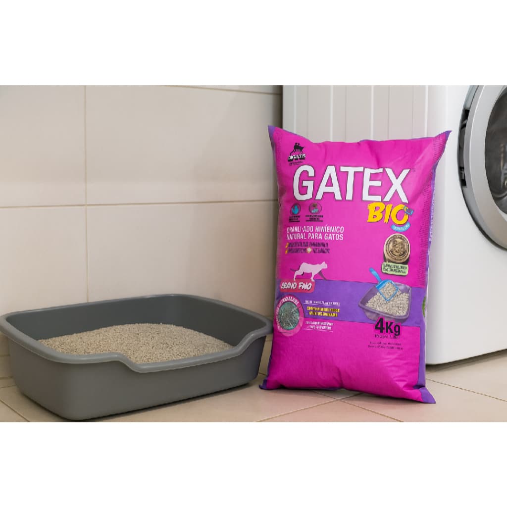 Areia Biodegradável Premium para caixa de gato, Controle de Odor, Super Absorção, Ecológica 4kg