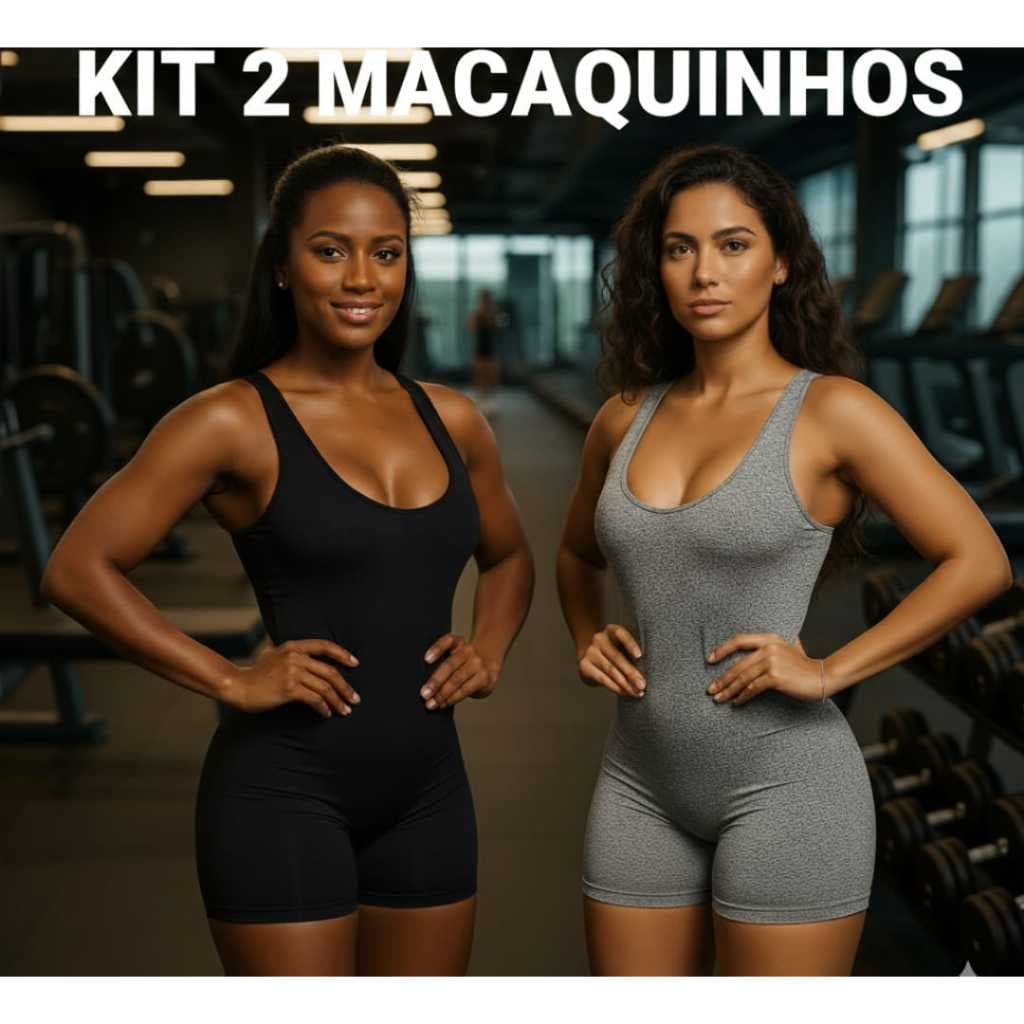 KIT 2 MACAQUINHOS DECOTE NAS COSTAS E BOLSOS LATERAIS VERSÁTEIS E MODERNO CONFORTO E ESTILO