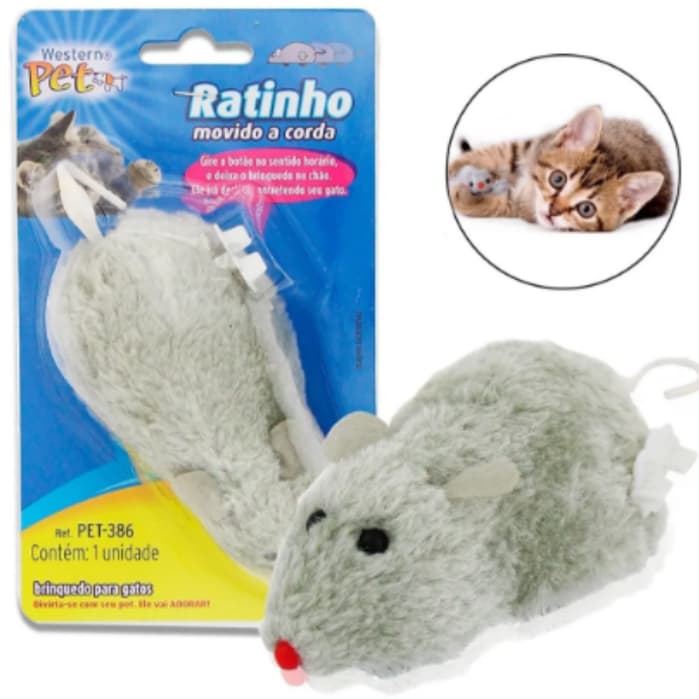Brinquedos Ratinho Para Gato Interativos Pet - Cores diversas