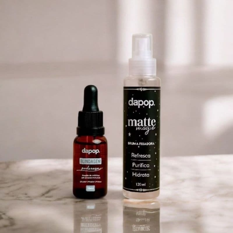Kit  Blindagem Poderosa + Bruma Fixadora Matte Dapop ou Miss Rosê  | Maquiagem Acabamento Profissional -  Envio Imediato