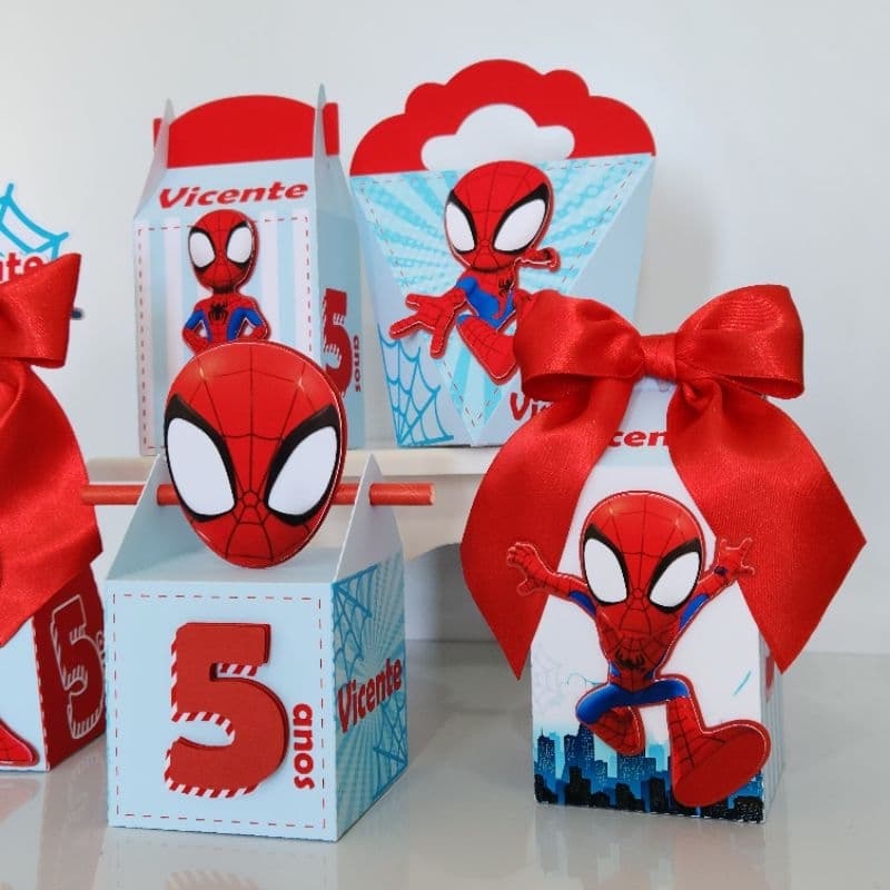 KIT FESTA HOMEM ARANHA CLEAN C/ APLIQUE 3D LEMBRANCINHA  PERSONALIZADA PARA FESTA INFANTIL ANIVERSÁRIO DE MENINO