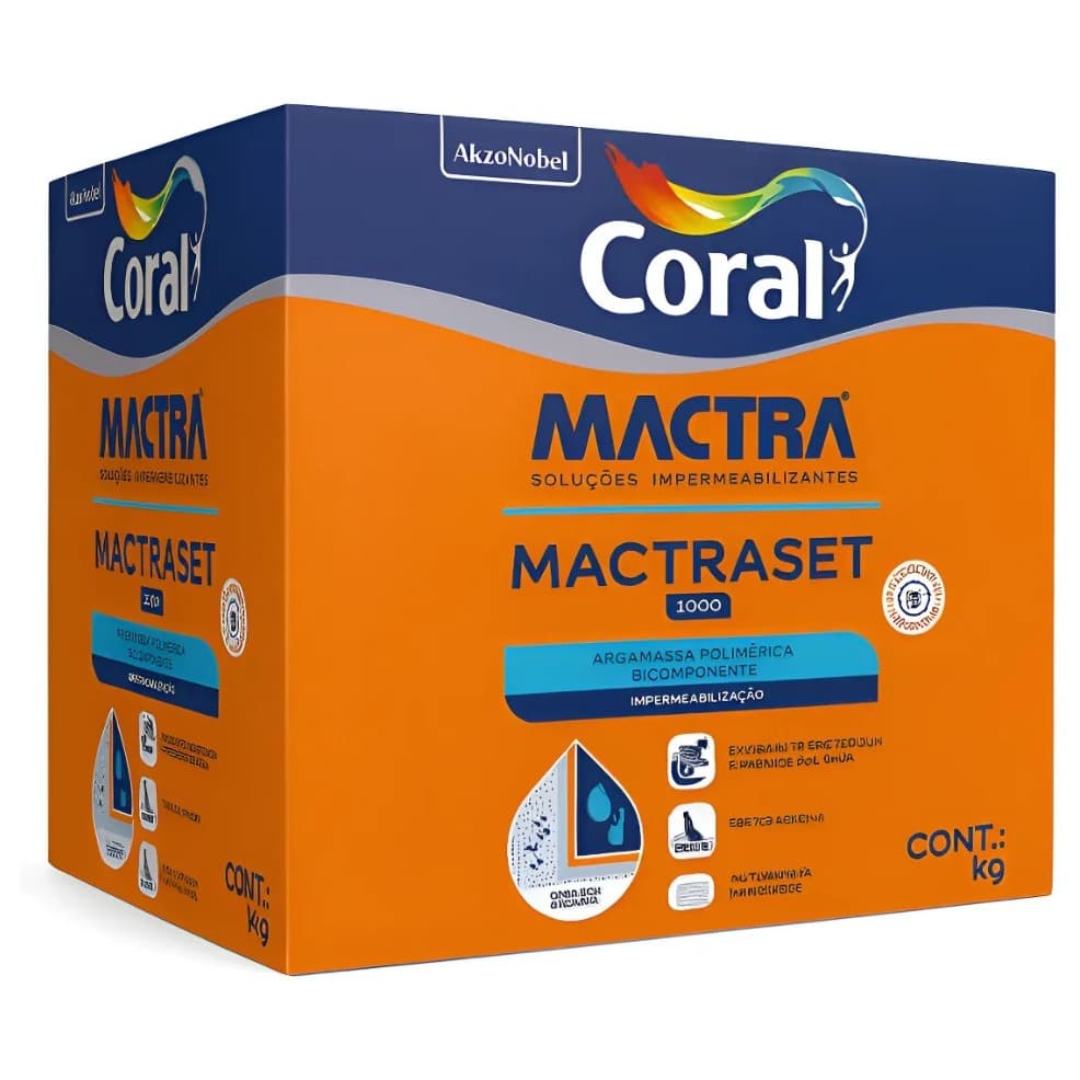 Mactraset Revestimento Impermeabilizante e Eliminar Infiltrações E Umidade 18Kg Coral
