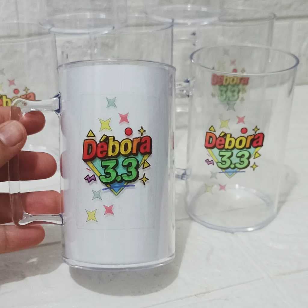 Caneca chopp, caneca de acrílico 300ml, lembrança para festa premiun, caneca personalizada