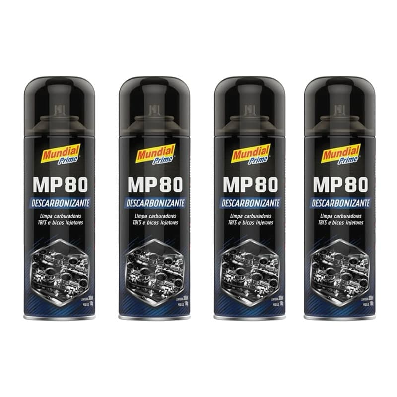 kit 4 Descarbonizante spray MP80 limpa Bicos injetores Carburadores e TBI’s 100ml