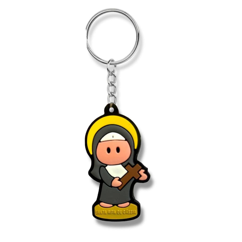 10 Chaveiros Santa Rita Emborrachado