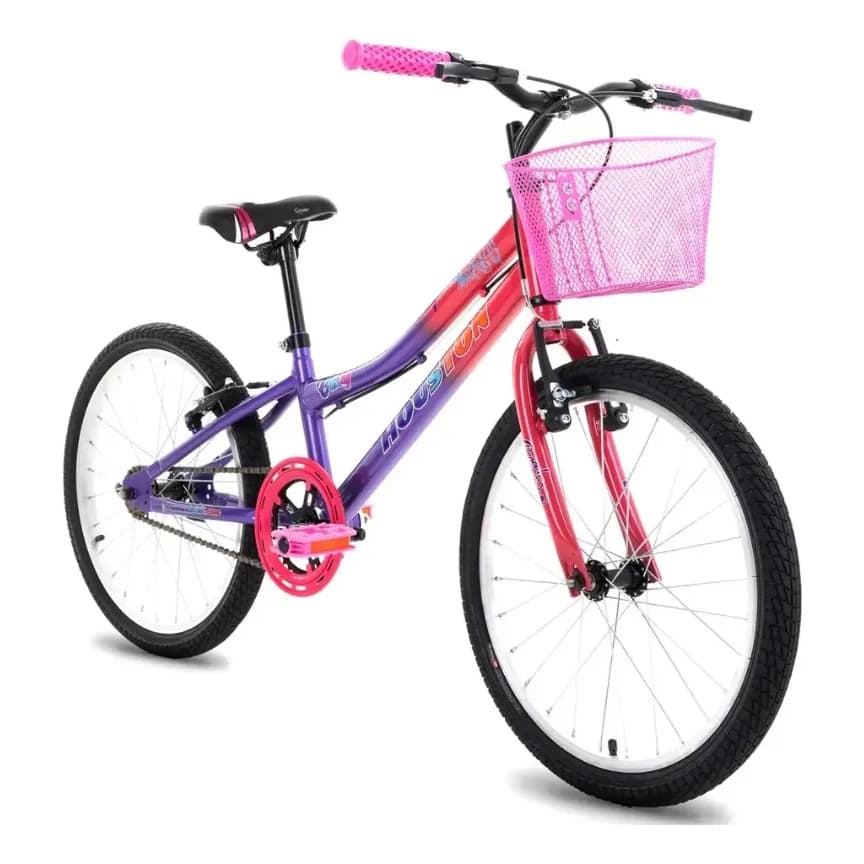 Bicicleta Infantil Bixy Houston Aro 20 Sem Marcha V-brake Com Cestinha
