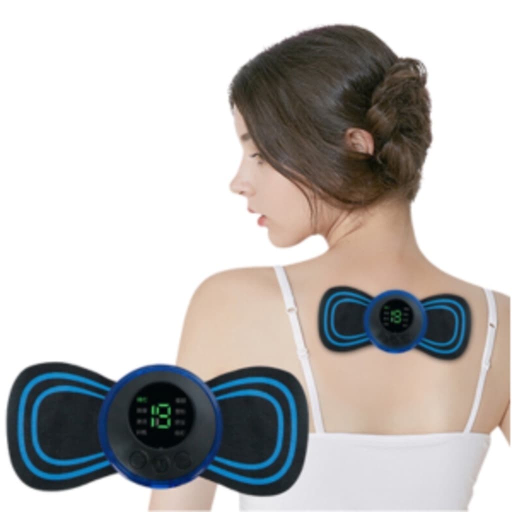 Mini Massageador Elétrico Portátil Cervical Alivia Dores Pescoço e Corpo